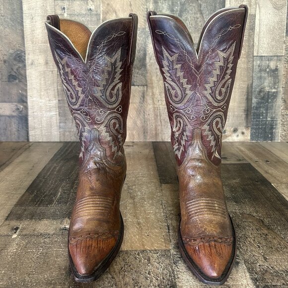 Lucchese N4561 Wingtip 1883 Western Brown Cowboy Boots Womens 8 B - Picture 8 of 12